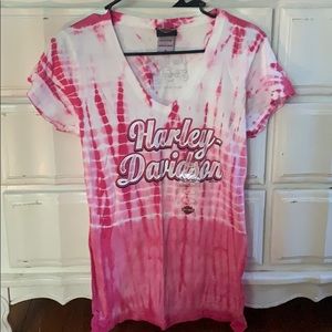 women’s tye-dye harley davidson t shirt